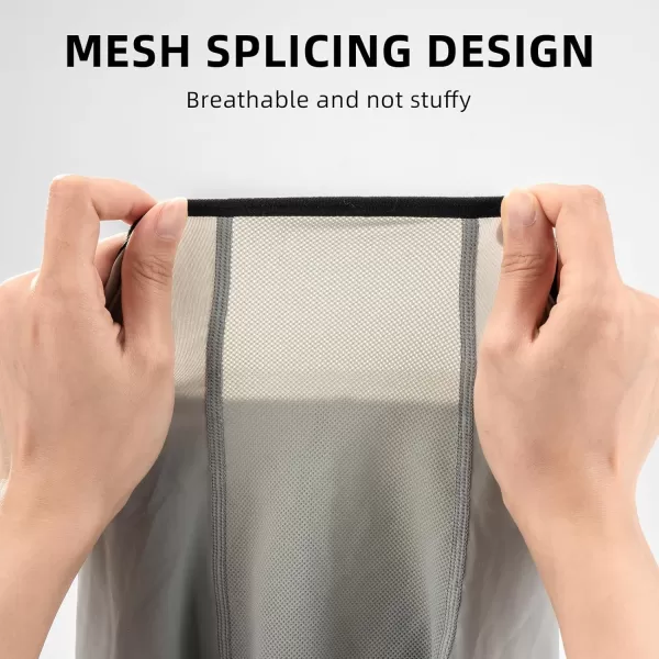 imageROCKBROS Summer Balaclava Face Mask Cooling Neck Gaiter Breathable Face Covering Motorcycle Cycling for Men WomenLight Grey