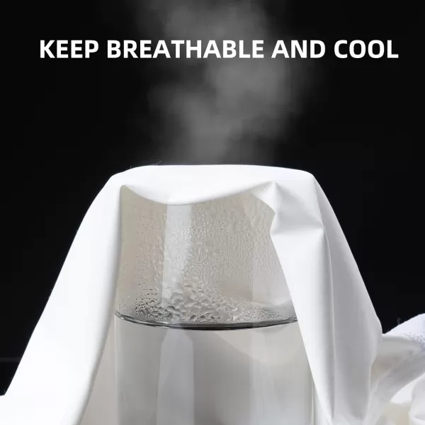 imageROCKBROS Summer Balaclava Face Mask Cooling Neck Gaiter Breathable Face Covering Motorcycle Cycling for Men WomenWhite