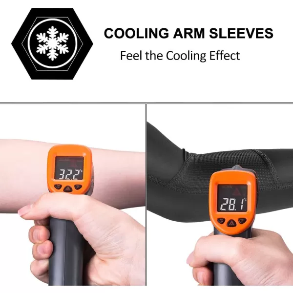 imageROCKBROS Sun Protection Arm Sleeves Cooling Running Golf Fishing Cycling Arm SleevesBlack2