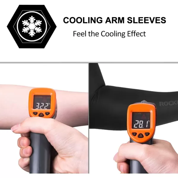 imageROCKBROS Sun Protection Arm Sleeves Cooling Running Golf Fishing Cycling Arm SleevesBlack4