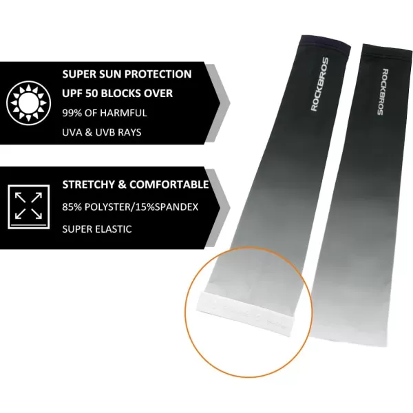 imageROCKBROS Sun Protection Arm Sleeves Cooling Running Golf Fishing Cycling Arm SleevesBlack7