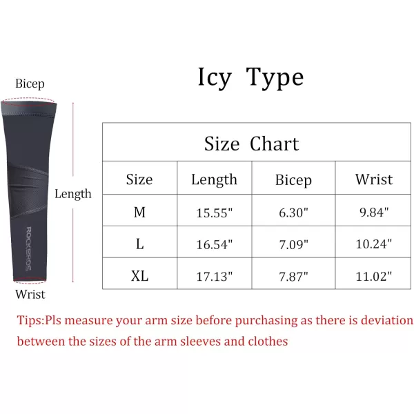 imageROCKBROS Sun Protection Arm Sleeves Cooling Running Golf Fishing Cycling Arm SleevesGrey1