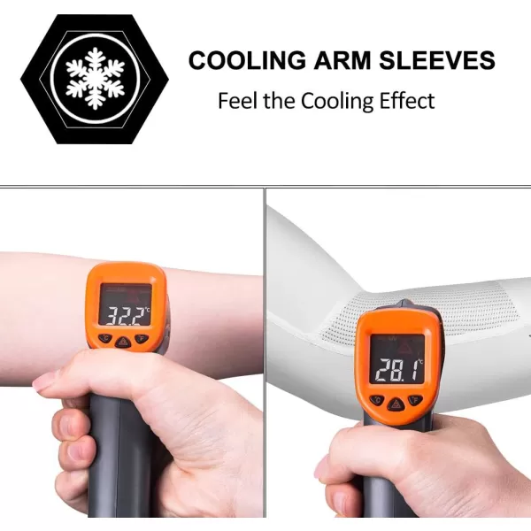 imageROCKBROS Sun Protection Arm Sleeves Cooling Running Golf Fishing Cycling Arm SleevesWhite2