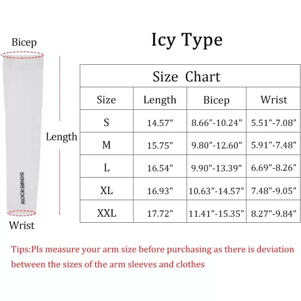 imageROCKBROS Sun Protection Arm Sleeves Cooling Running Golf Fishing Cycling Arm SleevesWhite4