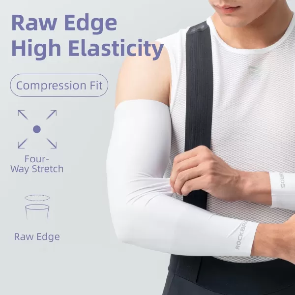 imageROCKBROS UV Sun Protection Arm Sleeves Compression Arm Sleeve UV Arm Sleeves Men Women Youth Kids Basketball Shooting SleevesGradient Purple
