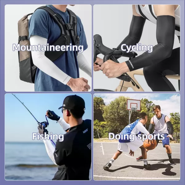 imageROCKBROS UV Sun Protection Arm Sleeves Compression Arm Sleeve UV Arm Sleeves Men Women Youth Kids Basketball Shooting SleevesGradient Purple