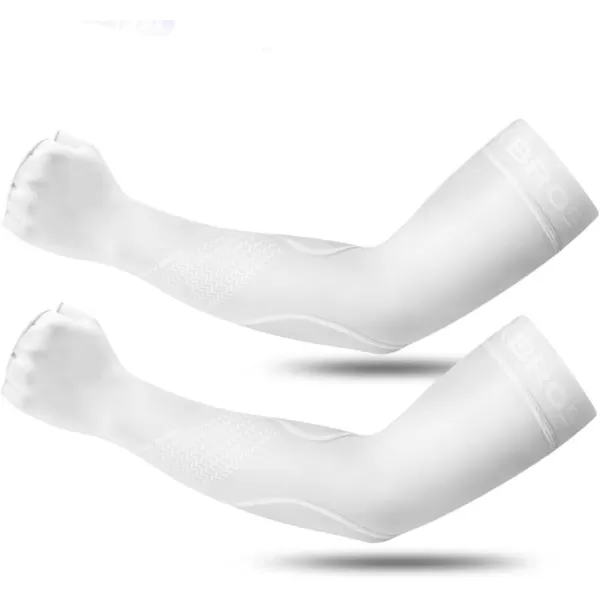imageCooling Arm Sleeves for Men Women UV Protection Sun Sleeves to Cover Arm Tattoo HandWhite