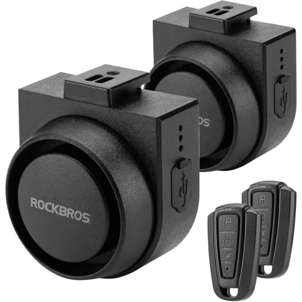 imageROCKBROS 115dB Bike Alarm Vibration Motion Sensor Waterproof Motorcycle Alarm2 pieces
