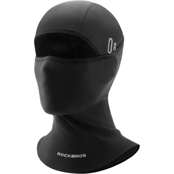 imageROCKBROS Balaclava Face Mask Thin Balaclava Face Mask Summer Cooling Neck Gaiter UV Protector Breathable Helmet Liner Fits Glasses for Motorcycle Bicycle Black