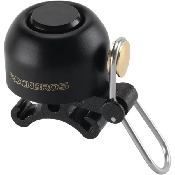 imageROCKBROS Bike Bell Classic Bicycle BellLoud Sound 100dB Bike Bells for Adults Kids Fit for 087134in Bicycle HandlebarsRoad Mountain Bike AccessoriesBlack