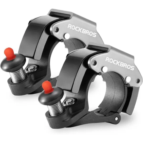 imageROCKBROS Bike Bells Hidden MTB Bells Bicycle Bells for 222mm Handlebars More Than 100dB Clear ampamp Long Sound Ringer Mountain Bike Scooter Youth BikeGraycolor2 Pack