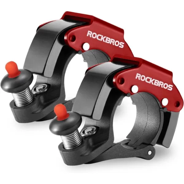 imageROCKBROS Bike Bells Hidden MTB Bells Bicycle Bells for 222mm Handlebars More Than 100dB Clear ampamp Long Sound Ringer Mountain Bike Scooter Youth BikeRedcolor2 Pack