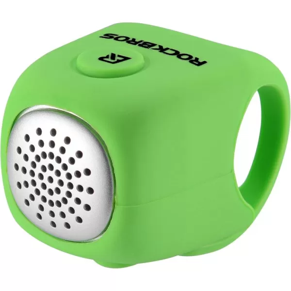 imageROCKBROS Electric Bike Horn 90 dB Electra Bike Bell Loud Bike Horn Electronic for Adults Kids Bicycle BellsGreen