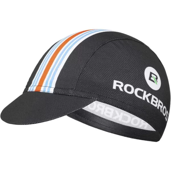 imageROCKBROS Mens Cycling Cap Breathable Sun Proof Helmet Liner HatBlack Orange