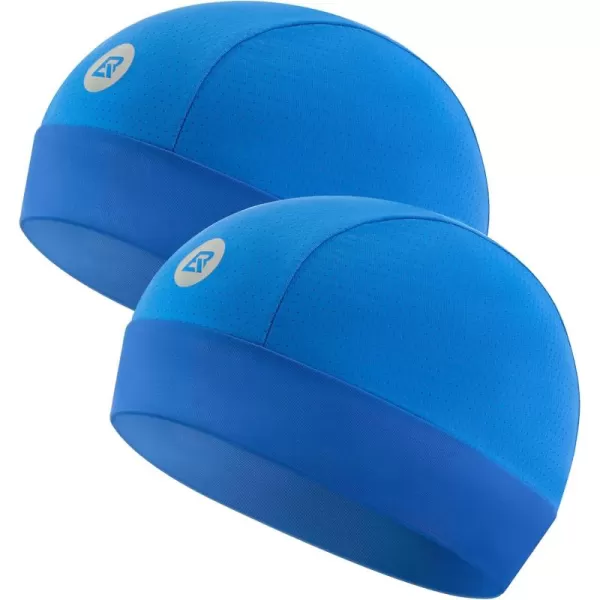 imageROCKBROS Skull Cap Cooling Helmet Liner Beanie Mesh Cycling Running Hat for Men Women Fits Under HelmetsBlue