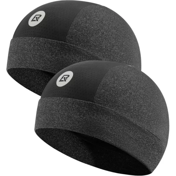 imageROCKBROS Skull Cap Cooling Helmet Liner Beanie Mesh Cycling Running Hat for Men Women Fits Under HelmetsGrey