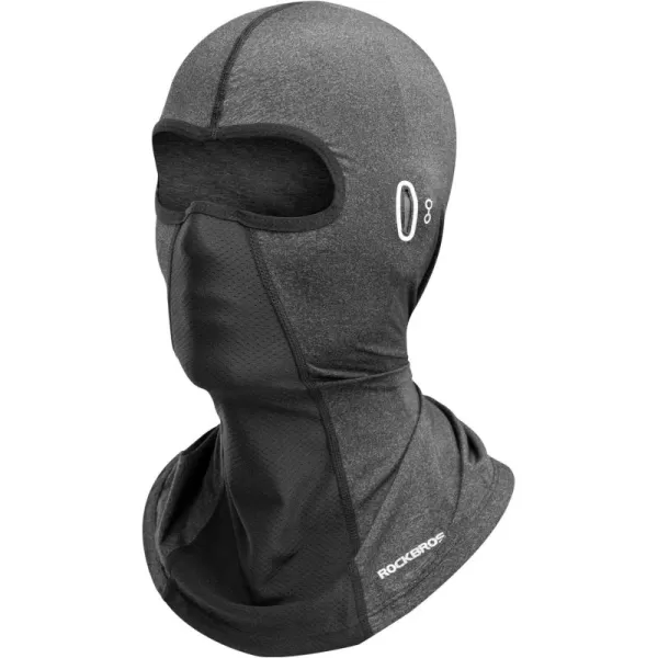 imageROCKBROS Summer Balaclava Face Mask Cooling Neck Gaiter Breathable Face Covering Motorcycle Cycling for Men WomenGrey
