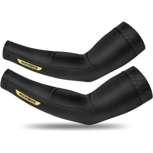 imageROCKBROS Sun Protection Arm Sleeves Cooling Running Golf Fishing Cycling Arm SleevesBlack2