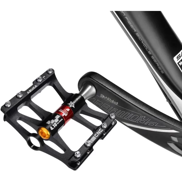 imageROCKBROS 4 Bearings Mountain Bike Pedals MTB Padals Platform Flat Bike Pedals Aluminum Alloy 916quotBlack