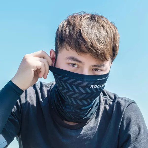 imageROCKBROS Cooling Neck Gaiter Face Mask Fishing Scarf Face Cover for Men WomenBlack 1