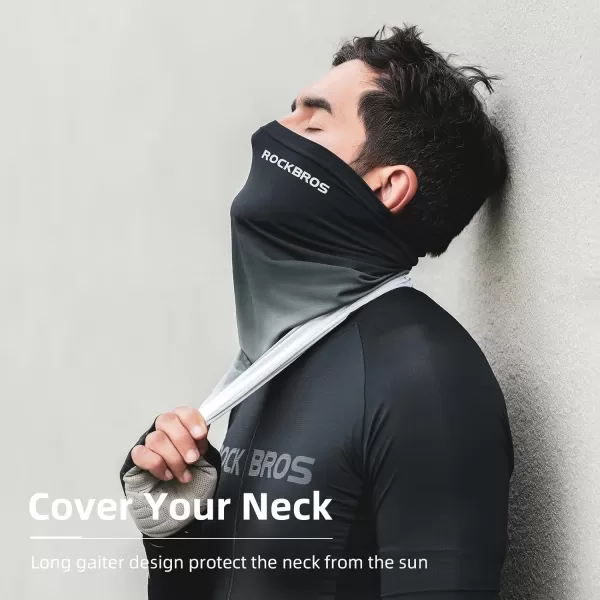 imageROCKBROS Cooling Neck Gaiter Face Mask Fishing Scarf Face Cover for Men WomenBlack 2