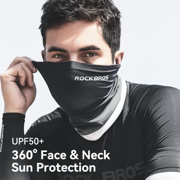 imageROCKBROS Cooling Neck Gaiter Face Mask Fishing Scarf Face Cover for Men WomenBlack 2