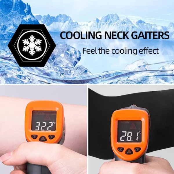 imageROCKBROS Cooling Neck Gaiter Face Mask Fishing Scarf Face Cover for Men WomenBlack