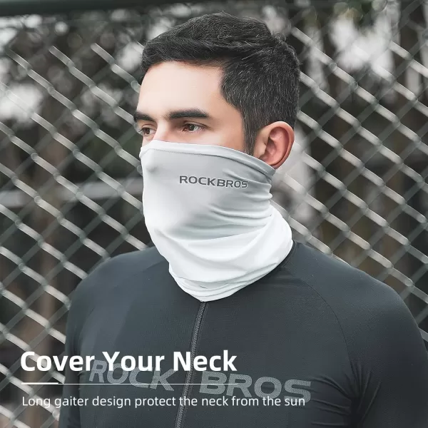 imageROCKBROS Cooling Neck Gaiter Face Mask Fishing Scarf Face Cover for Men WomenGrey 1