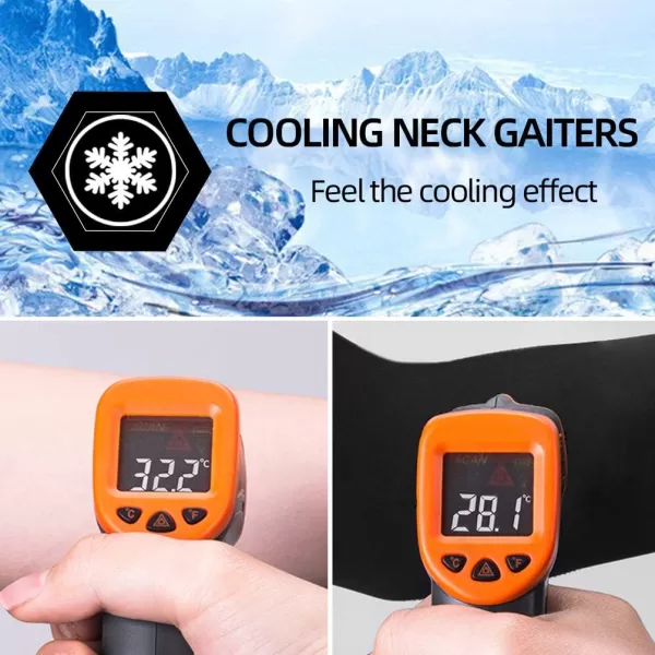 imageROCKBROS Cooling Neck Gaiter Face Mask Fishing Scarf Face Cover for Men WomenWhite