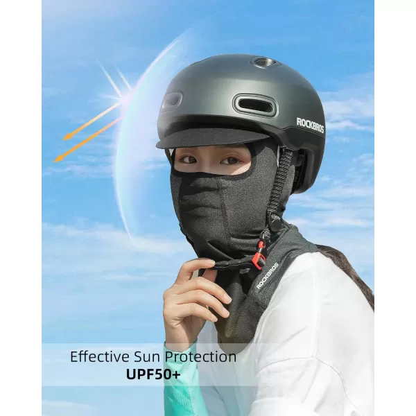 imageROCKBROS Cooling Neck Gaiter Ice Silk UV Protection BalaclavaBlack 1