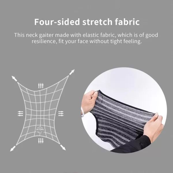 imageROCKBROS Cooling Neck Gaiter with Ear Loops Bandana Face Scarf Mask for Men WomenGrey
