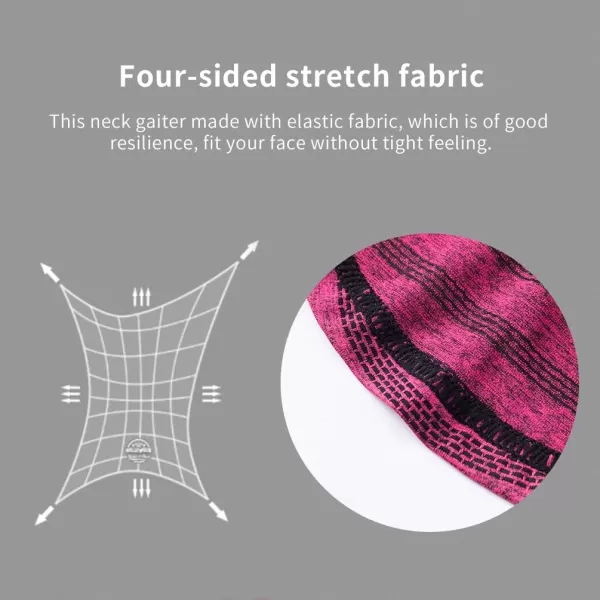 imageROCKBROS Cooling Neck Gaiter with Ear Loops Bandana Face Scarf Mask for Men WomenRed