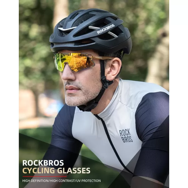 imageROCKBROS Cycling Glasses For Men UV Protection Bike Glasses For Men Cycling Sunglasses Sports Glasses for Running MTBGold