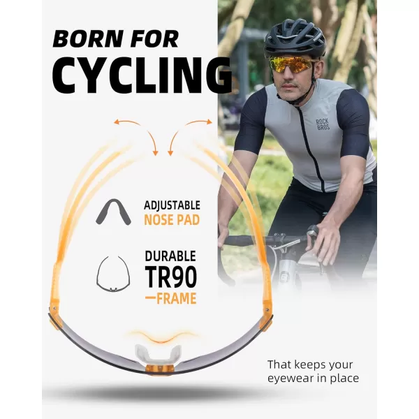 imageROCKBROS Cycling Glasses For Men UV Protection Bike Glasses For Men Cycling Sunglasses Sports Glasses for Running MTBGold