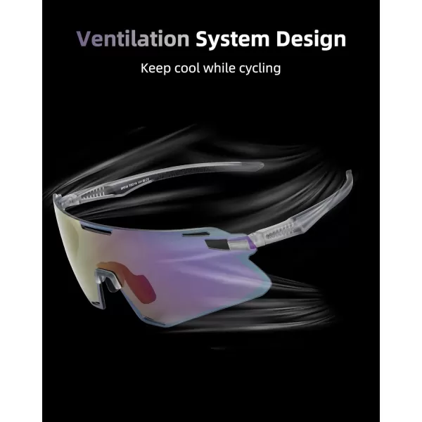 imageROCKBROS Cycling Glasses For Men UV Protection Bike Glasses For Men Cycling Sunglasses Sports Glasses for Running MTBPurple