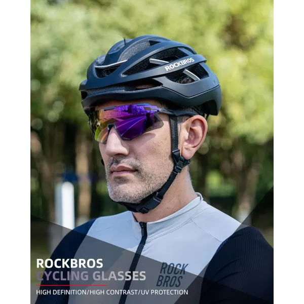 imageROCKBROS Cycling Glasses For Men UV Protection Bike Glasses For Men Cycling Sunglasses Sports Glasses for Running MTBPurple