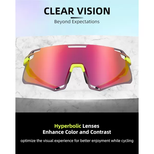 imageROCKBROS Cycling Glasses For Men UV Protection Bike Glasses For Men Cycling Sunglasses Sports Glasses for Running MTBRed