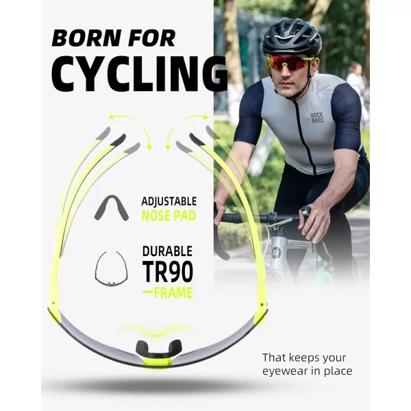 imageROCKBROS Cycling Glasses For Men UV Protection Bike Glasses For Men Cycling Sunglasses Sports Glasses for Running MTBRed