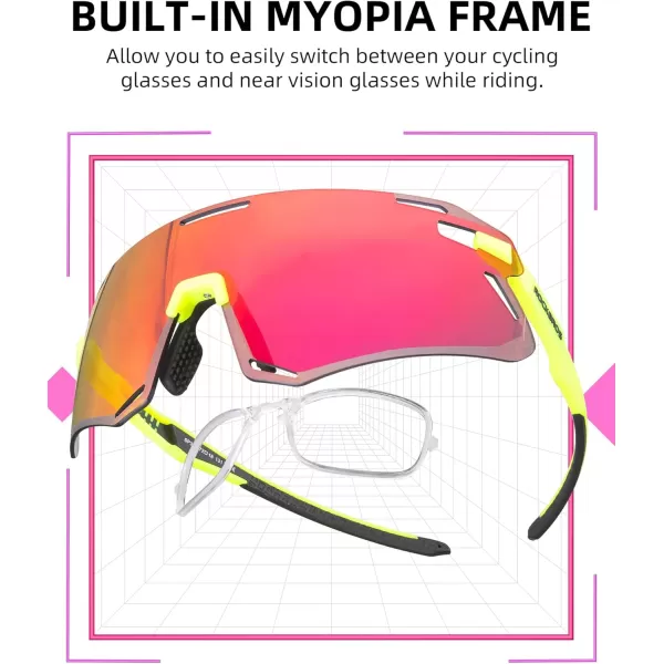 imageROCKBROS Cycling Glasses For Men UV Protection Bike Glasses For Men Cycling Sunglasses Sports Glasses for Running MTBRed