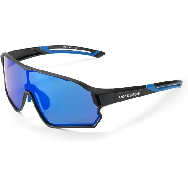 imageROCKBROS Kids Polarized Sunglasses Cycling Glasses Sport Sunglasses UV400 Protection for Youth Boys Girls Age 814Black