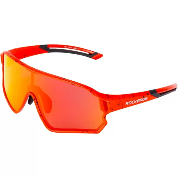 imageROCKBROS Kids Polarized Sunglasses Cycling Glasses Sport Sunglasses UV400 Protection for Youth Boys Girls Age 814Red Black Spot