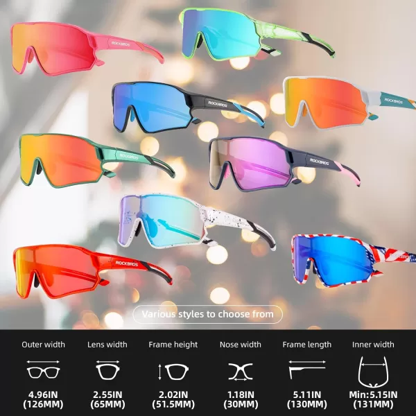 imageROCKBROS Kids Polarized Sunglasses Cycling Glasses Sport Sunglasses UV400 Protection for Youth Boys Girls Age 814White Black Spot