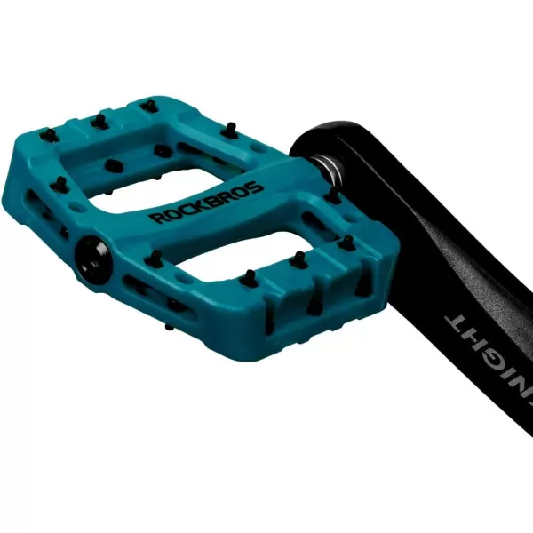 imageROCKBROS MTB Pedals Mountain Bike Pedals Lightweight Nylon Fiber Bicycle Platform Pedals for BMX MTB 916quotBlue