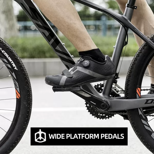 imageROCKBROS Mountain Bike Pedals Flat MTB Pedals Nylon Fiber Bicycle Platform Pedals for Road Mountain BMX MTB Bikesblack