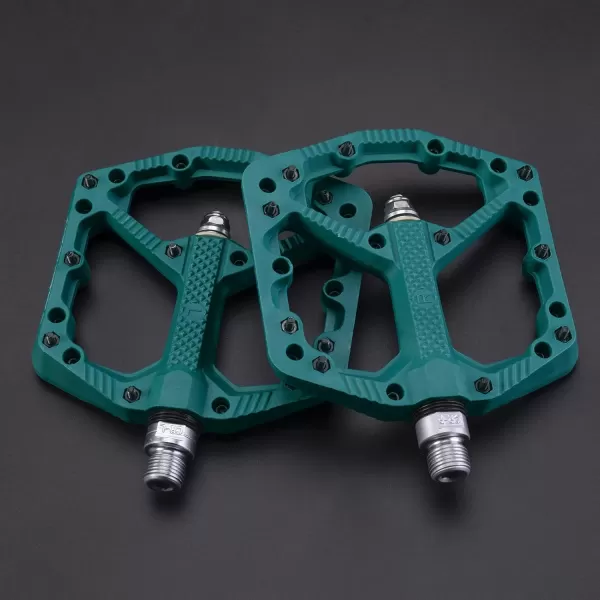 imageROCKBROS Mountain Bike Pedals Flat MTB Pedals Nylon Fiber Bicycle Platform Pedals for Road Mountain BMX MTB Bikesblue