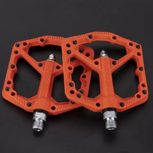 imageROCKBROS Mountain Bike Pedals Flat MTB Pedals Nylon Fiber Bicycle Platform Pedals for Road Mountain BMX MTB Bikesorange