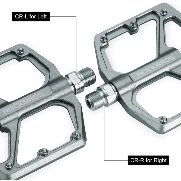 imageROCKBROS Mountain Bike Pedals MTB Pedals Bicycle Flat Pedals Aluminum 916quot Sealed Bearing Lightweight Platform for Road Mountain BMX MTB BikeTitanium