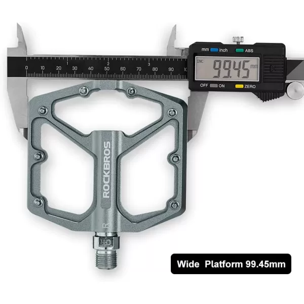 imageROCKBROS Mountain Bike Pedals MTB Pedals Bicycle Flat Pedals Aluminum 916quot Sealed Bearing Lightweight Platform for Road Mountain BMX MTB BikeTitanium