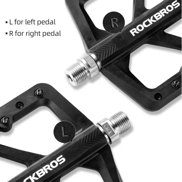 imageROCKBROS Mountain Bike Pedals MTB Pedals Lightweight Nylon Composite Bicycle Flat Pedals 916quot DU Bearing Bike Platform Pedals for BMX MTB Mountain Road BikeBlack