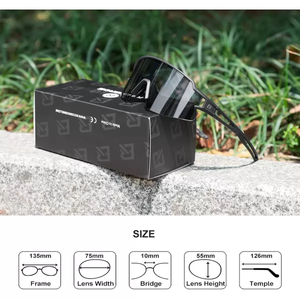 imageROCKBROS Photochromic Sports Sunglasses for Men Women Cycling UV ProtectionBlack